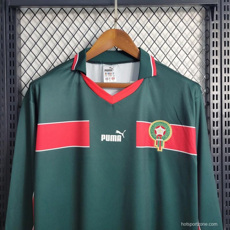 Retro Long Sleeve 1998 Morocco Home Soccer Jersey
