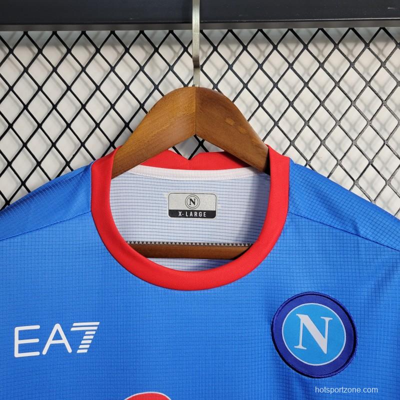 22-23 Napoli Christmas Special Version Blue Jersey