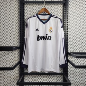 Retro Long Sleeve Retro 12/13 Real Madrid Home Jersey