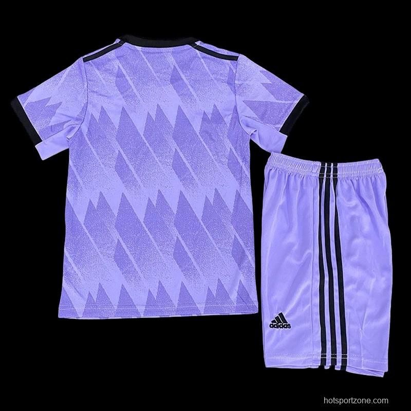 Kids 22/23 Real Madrid Away Purple Jersey