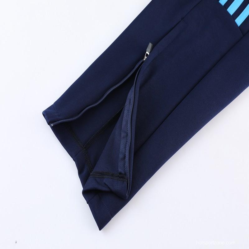 2023 Adidas Black Blue Full Zipper Jacket +Pants
