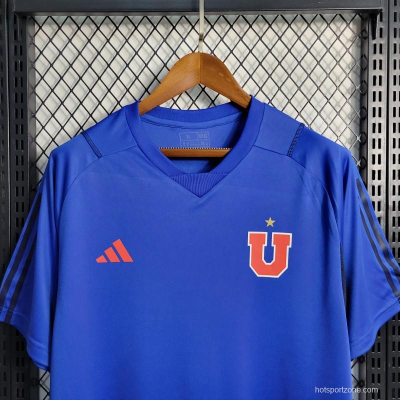 23-24 23/24 Club Universidad De Chile Blue Training Jersey