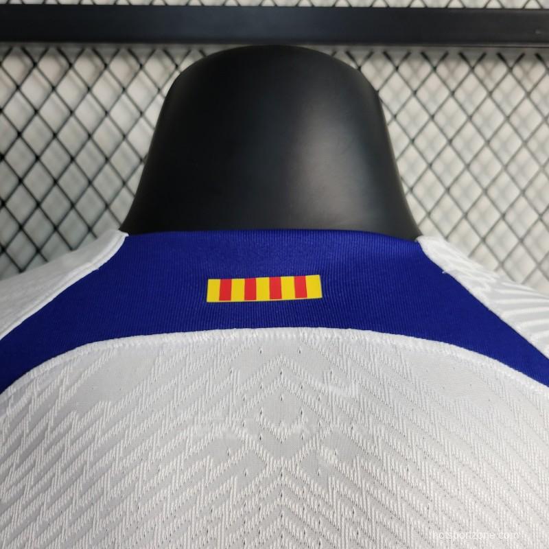 Player Version 23-24 Barcelona White Training Jersey