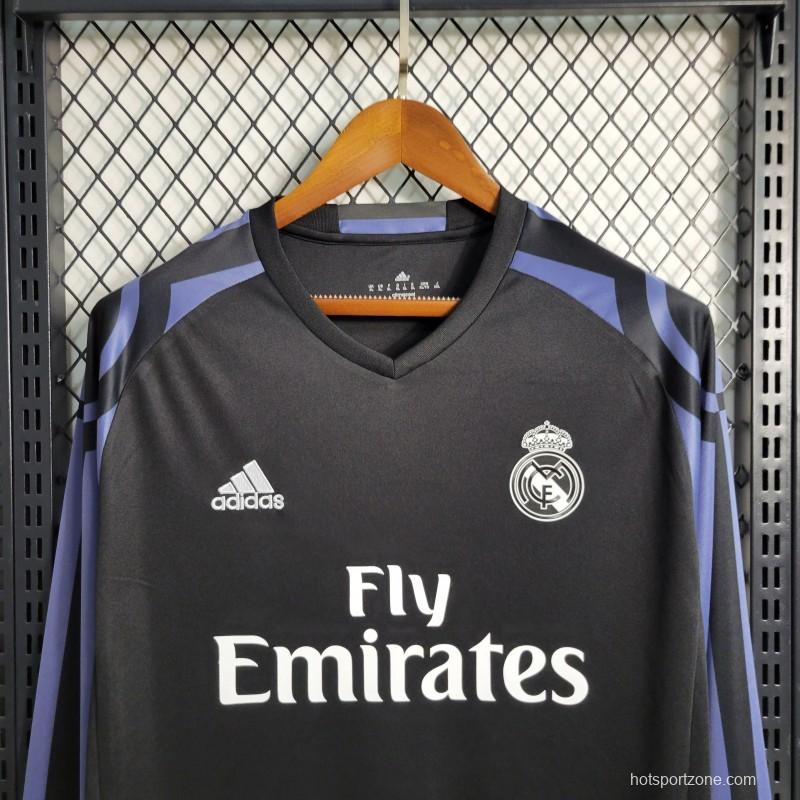 Retro16-17 Real Madrid Third Long Sleeve Jersey