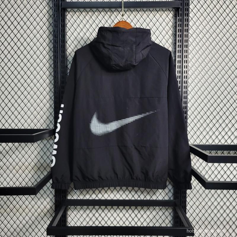 2023 Nike Black Hoodie Windbreaker