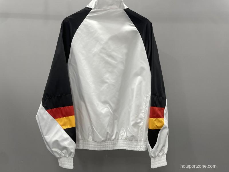 2023 Germany White half Zipper Windbreaker