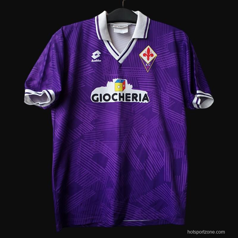 Retro 91/92 Fiorentina Home Jersey