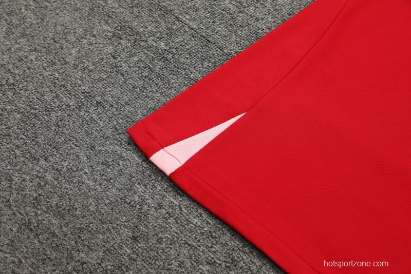 23-24 Atletico Madrid Red Black Vest Jersey+Shorts