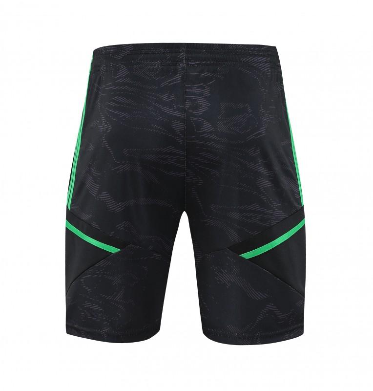 23-24 Real Madrid Black Green Pattern Vest Jersey+Shorts