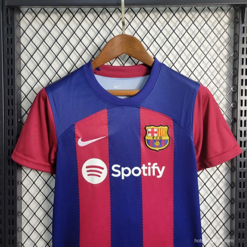 23-24 KIDS Barcelona Home Jersey