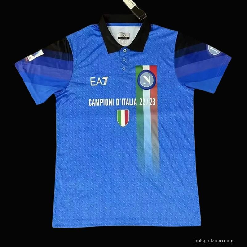 23/24 SSC Napoli Blue Special Polo Jersey