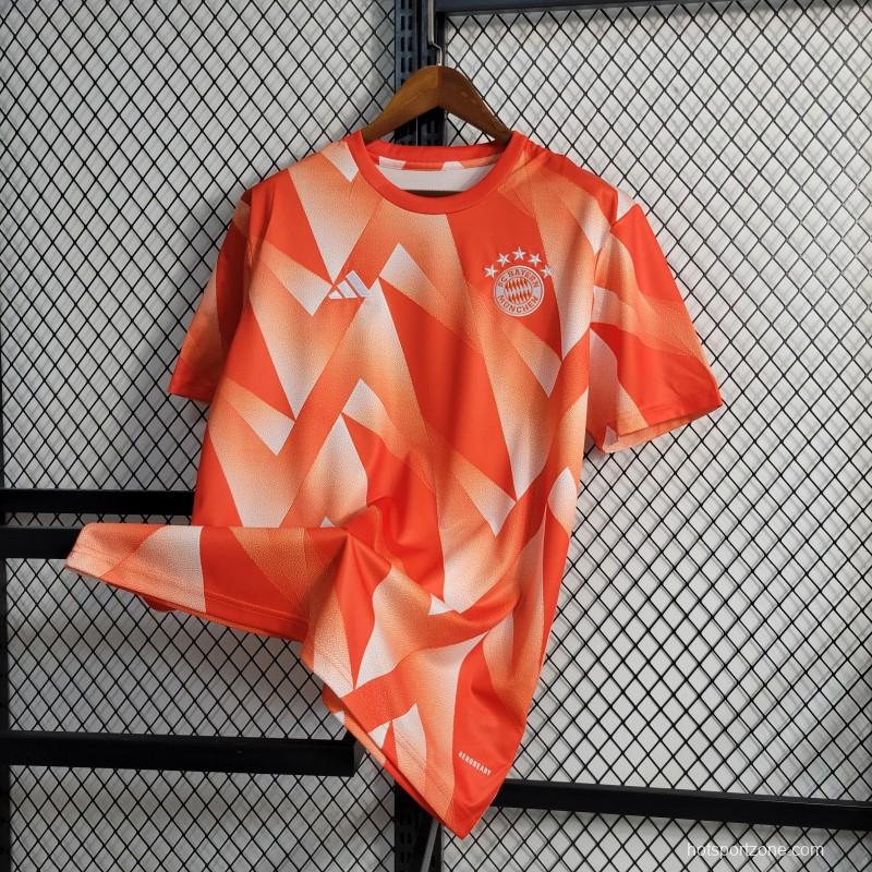 23-24 Olympique Marseille Training Orange Jersey
