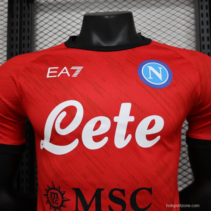 Player Version SSC Napoli Face Game Pierluigi Gollini Goalkeeper Jersey