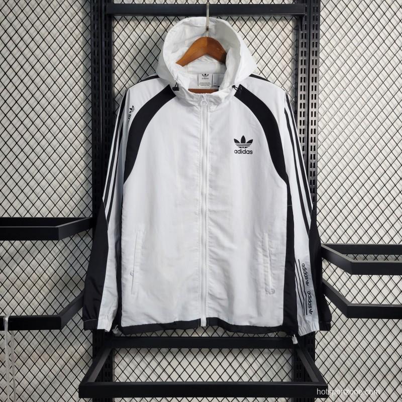 2023 Adidas Originals White Windbreaker