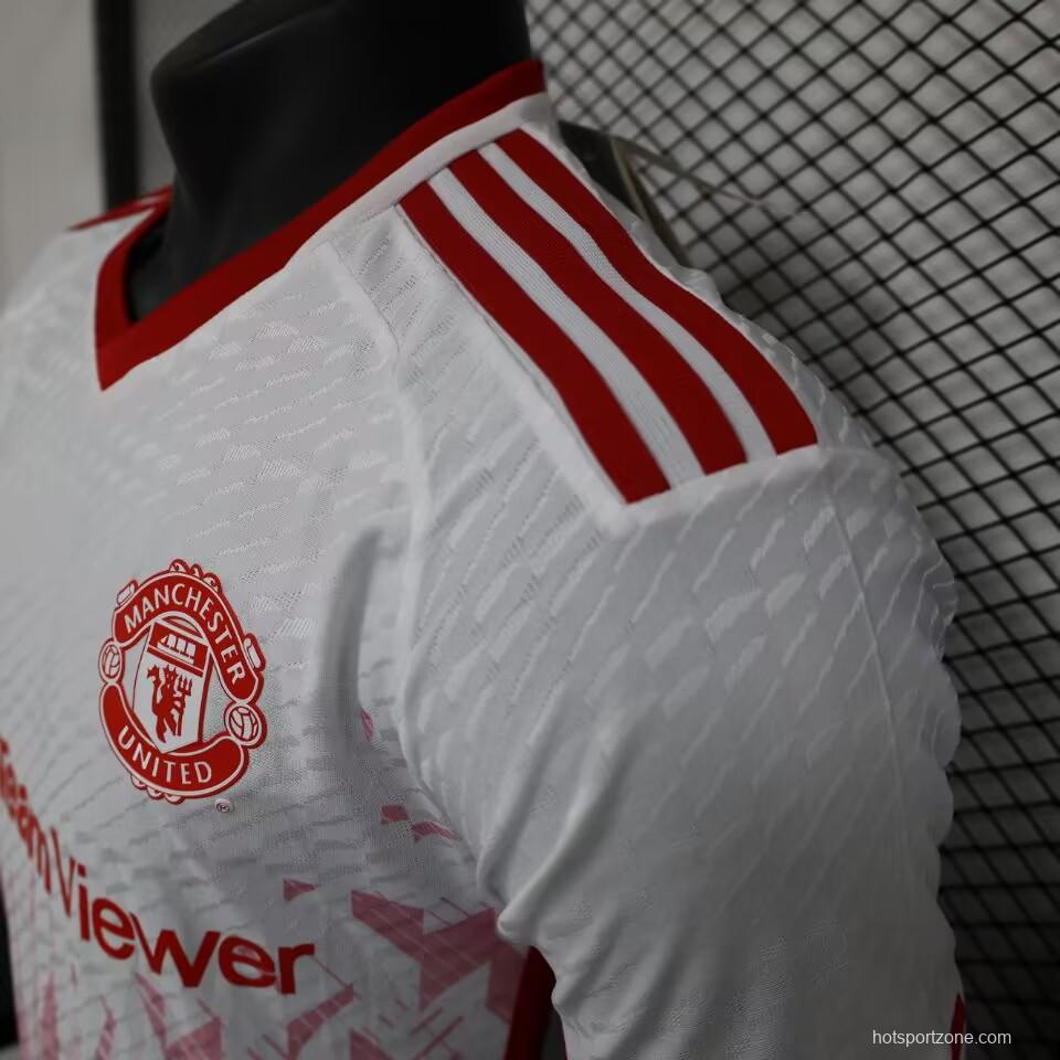 Player Version 23/24 Manchester United Away White Jersey