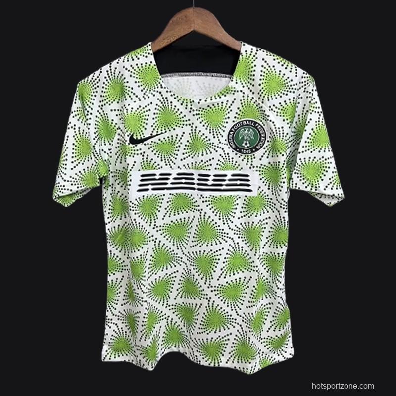 2023 Nigeria Training Jersey Green Jersey