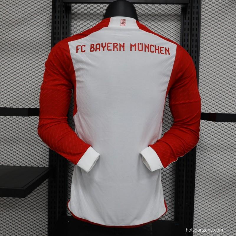 Player Version 23/24 Bayern Munich Home Long Sleeve Jersey