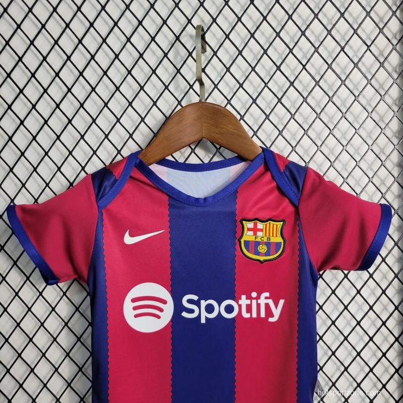 23-24 Baby Barcelona Home Jersey 6-18 Month