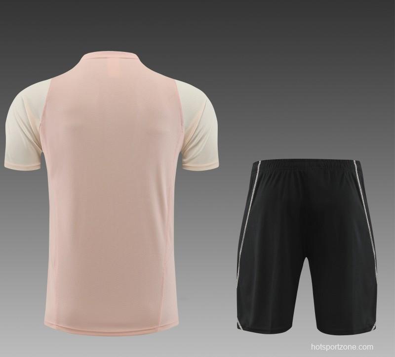 23 24 Olympique Lyonnais Lyon Pink Short Sleeve+Shorts