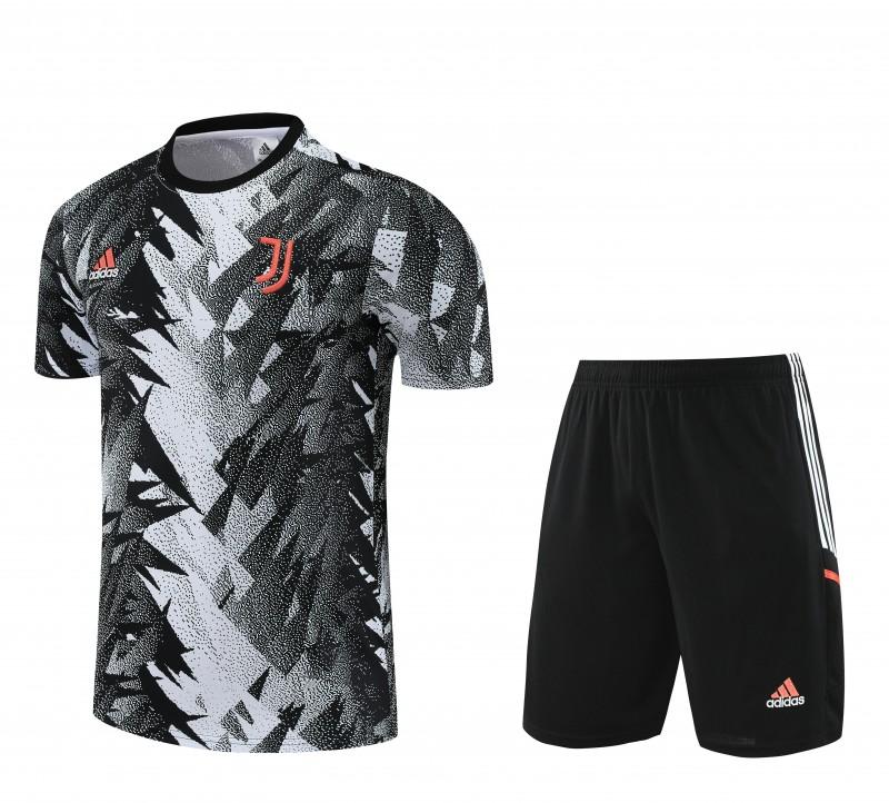 23-24 Juventus Black White Short Sleeve+Shorts