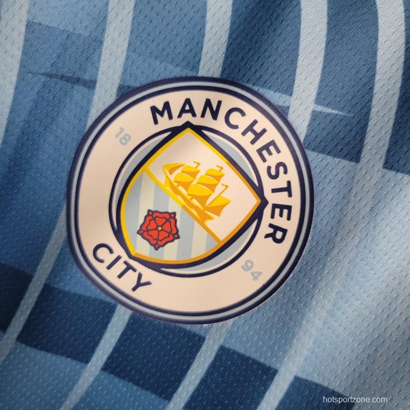 23-24 Manchester City Training Blue Jersey