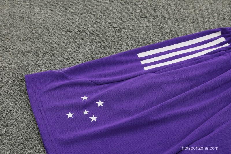 23/24 Cruzeiro Purple Short Sleeve Jersey+Shorts