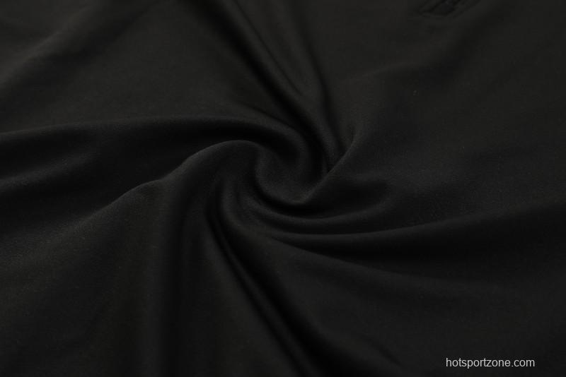 23/24 Arsenal  Black Hoodie Half Zipper Jacket+ Pants