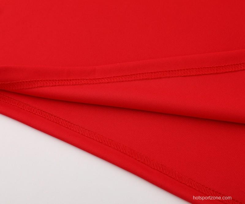 2024 Nike Red/Black Half Zipper Jacket+Pants