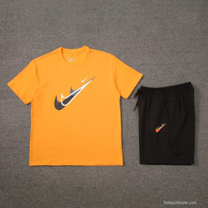 2024 Nike Yellow Cotton Short Sleeve Jersey+Shorts