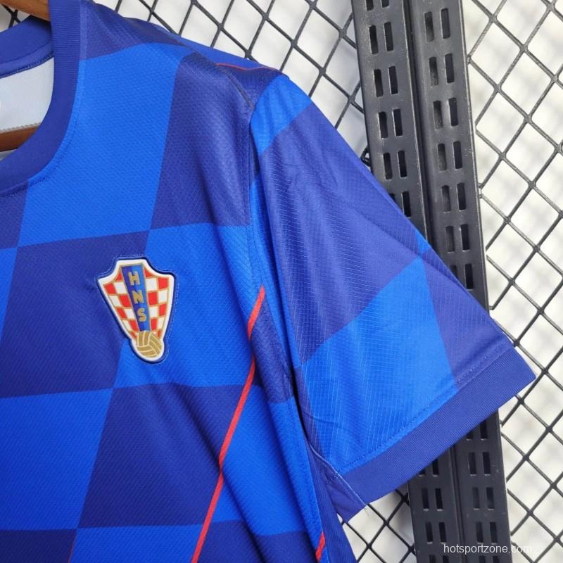 2024 Croatia Away Blue Jersey