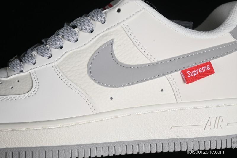 Supreme x Nike Air Force 1'07 Low Beige Casual Sneakers