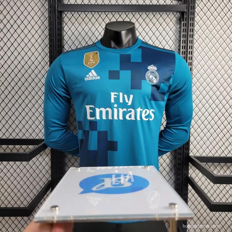 Retro 17/18 Real Madrid Third Long Sleeve Jersey