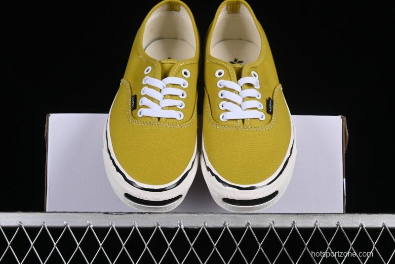 Kamiya Vulcanize Sneaker 23AW High-End Line Dissolved Yellow Canvas Shoes with Smiley Face Print Low-Top - M.C3