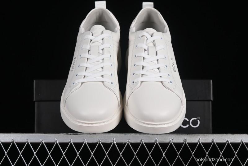 Ecco Soft 60th Anniversary Street Fun Collection Versatile White Sneakers - 63335301002