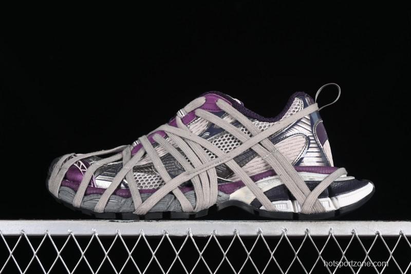 Balenciaga Phantom Sneaker 10th Generation Lace-Up Running Shoes with Transparent Heel Strap - W3XL51269