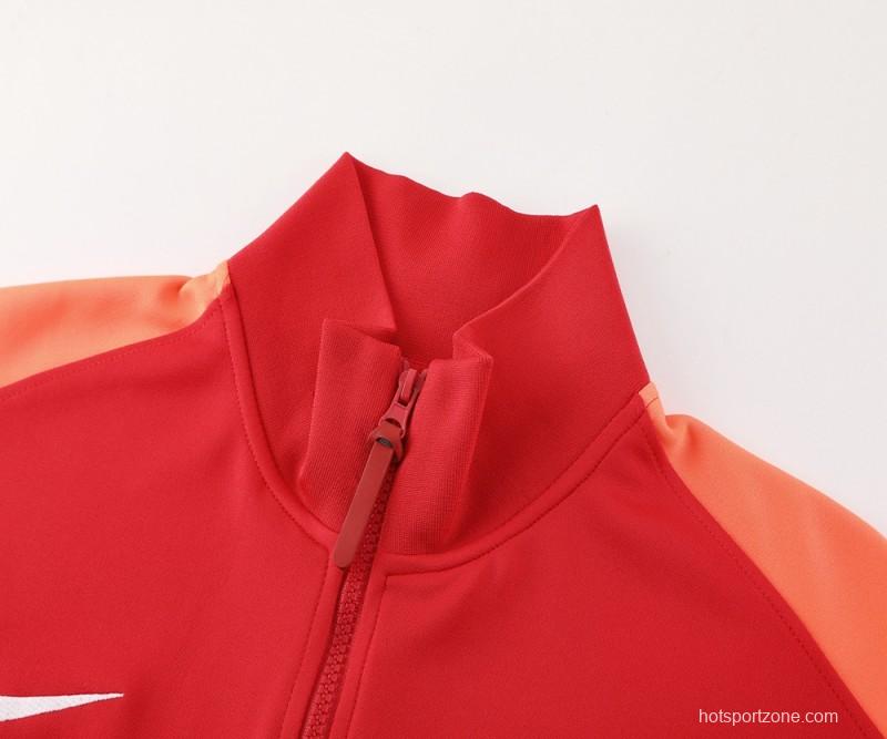 24/25 Nike Orange/Red Full Zipper Jacket +Long Pants