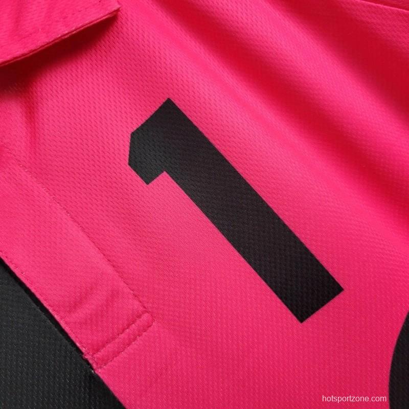 Retro 1998 Mexico CAMPOS 1 Home Black Pink Jersey