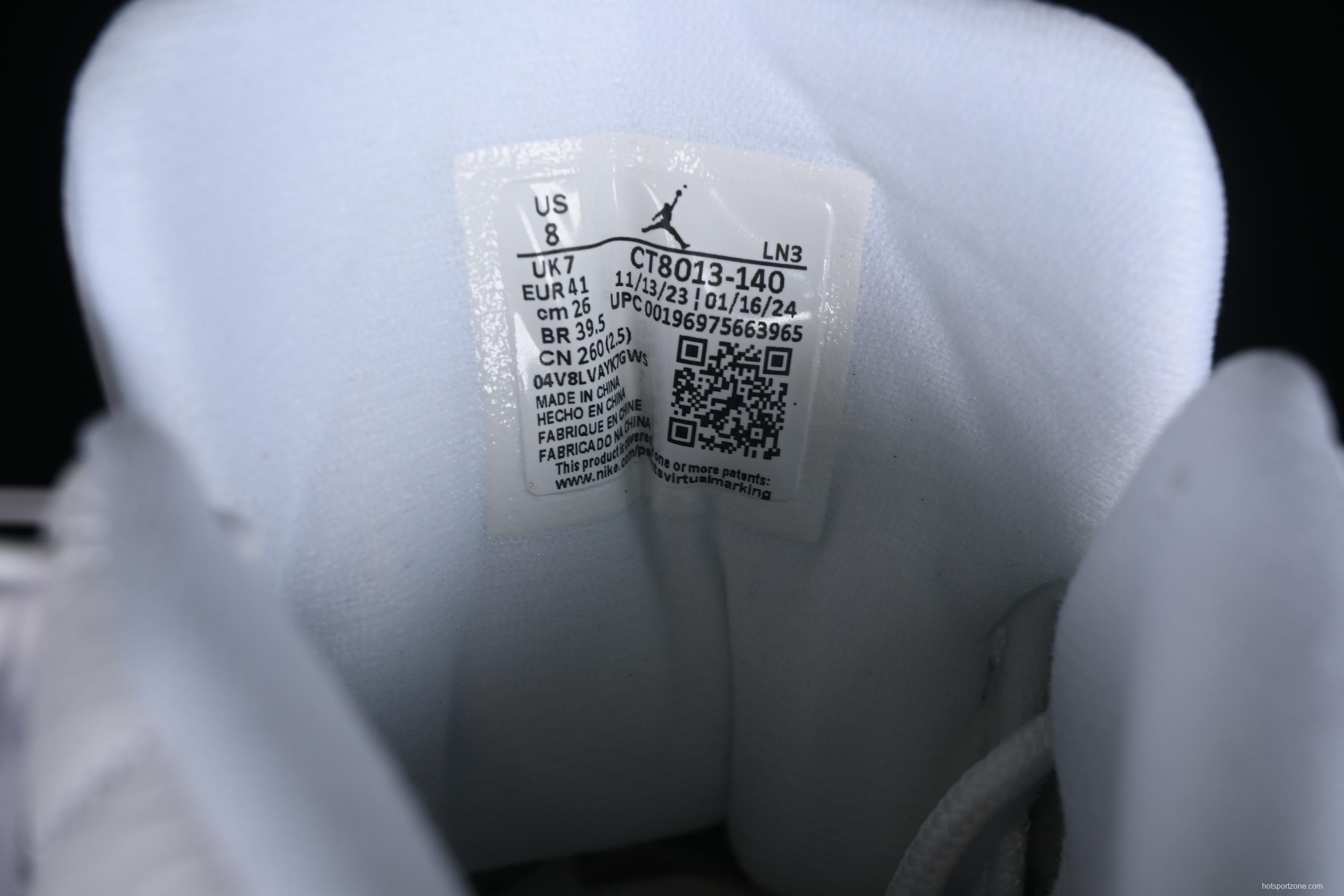 Nike Air Jordan 12 Retro Basketball Shoes in White Black Blue - CT8013-140