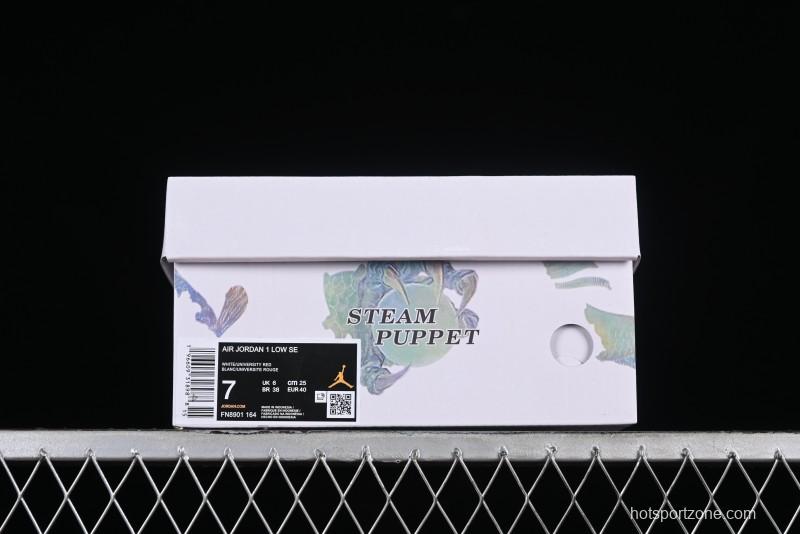 Nike Air Jordan 1 Low AJ1 Chinese New Year Limited Edition New Chinese Style Custom Steam Puppet - Third Prince Ao Bing Low Top Casual Sneakers FN8901-164