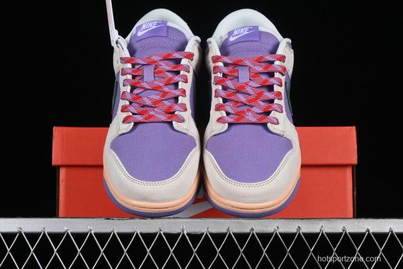Nike SB Dunk Low Casual Skateboarding Shoes in Purple with Black Swoosh - HF5030-030