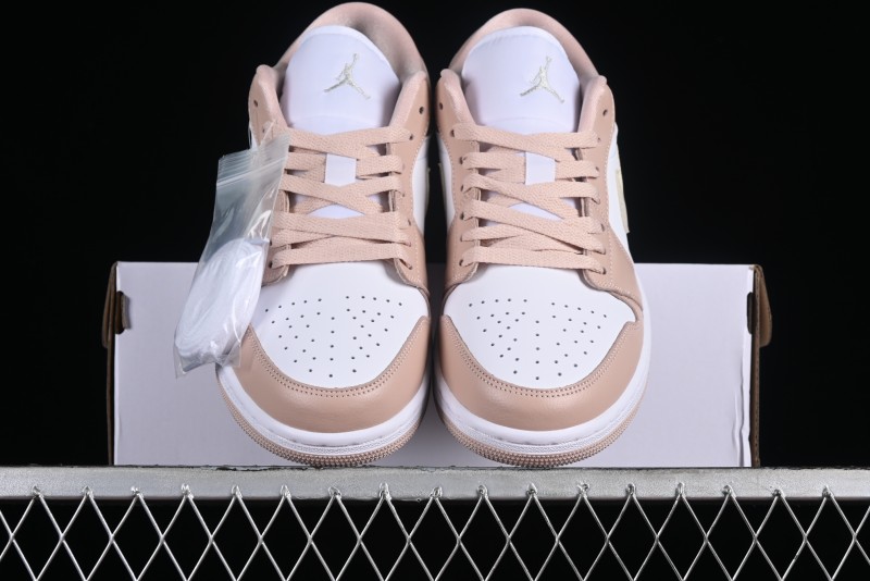 Nike Air Jordan 1 Low AJ1 White Pink Low-Top Casual Sneakers - DC0774-120