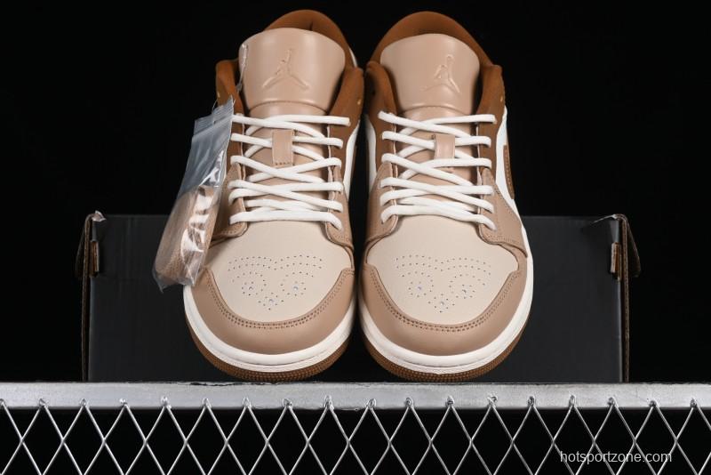 Nike Air Jordan 1 Low AJ1 Khaki Yellow Low-Top Casual Lifestyle Sneakers - HF5753-221