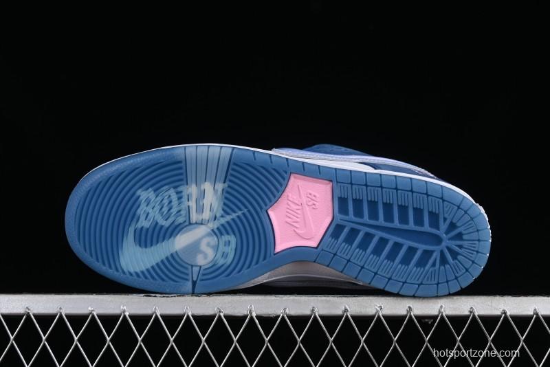Nike Born x Raised x Nike SB Dunk Low Premium Skate Shoes with Special Foam Swoosh and Snowflake Perforations - FN7819-400