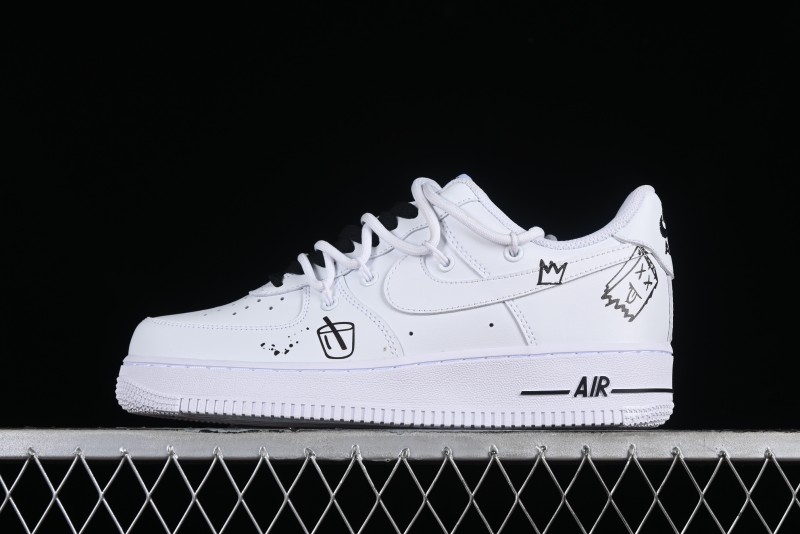 Nike Air Force 1 '07 Low Graffiti Casual Sneakers - CV9879-541