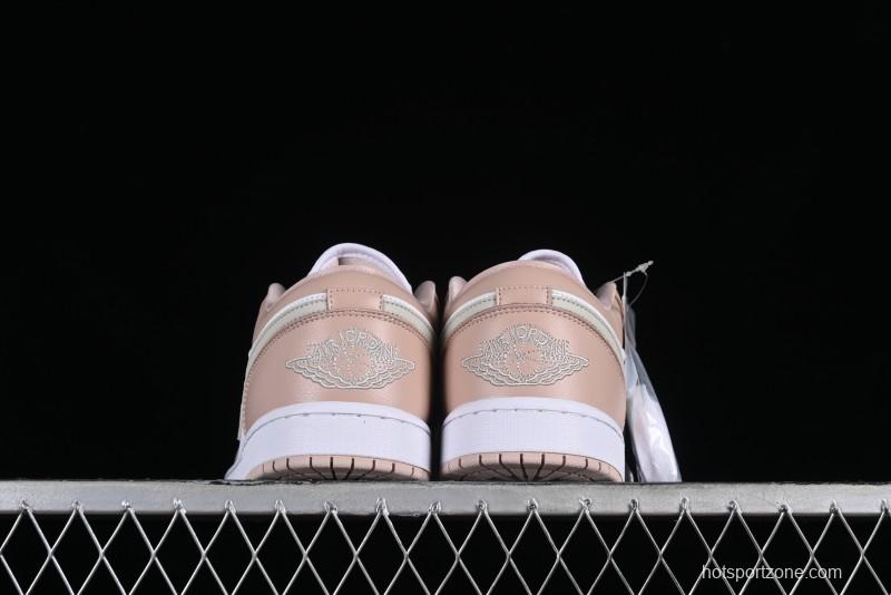 Nike Air Jordan 1 Low AJ1 White Pink Low-Top Casual Sneakers - DC0774-120