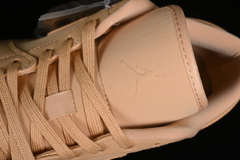 Nike Air Jordan 1 Low AJ1 Lifestyle Basketball Shoes in Warm Yellow with Gum Sole - FZ3972-294