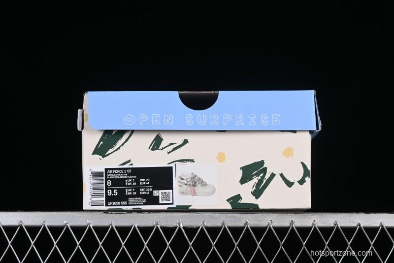 Nike Supreme x Air Force 1'07 Low "Box Logo" Camouflage Print Casual Sneakers - UP1658-595