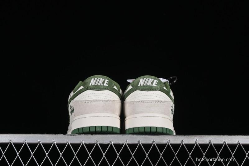 Stussy x Nike SB Dunk Low Retro Premium Casual Sneakers - DQ1098-340