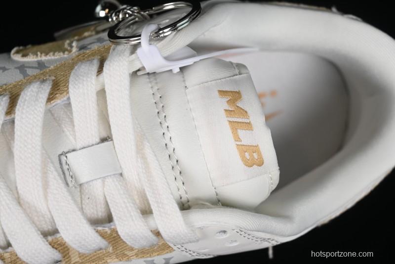 Nike SB Dunk Low MLB Collaboration - Yellow Denim Anniversary Custom Low-Top Casual Skate Shoes - DQ1098-346