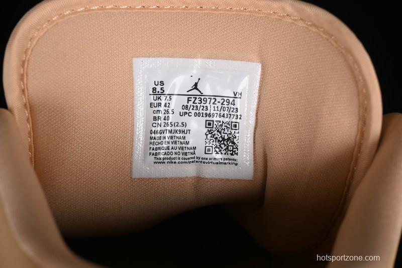 Nike Air Jordan 1 Low AJ1 Lifestyle Basketball Shoes in Warm Yellow with Gum Sole - FZ3972-294